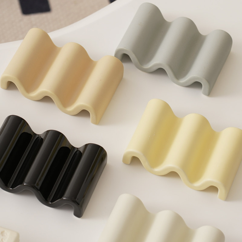 酒店卫生间沥水香皂碟香皂置物架收纳托盘侘寂风民宿创意陶瓷皂托