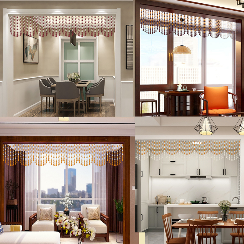 桃木葫芦门帘玄关客厅厕所门对门B帘子新中式屏风珠帘隔断帘免打