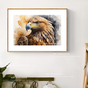 大展宏图老鹰装饰画 画横版玄关挂画 画雄鹰展翅办公室书房简约墙