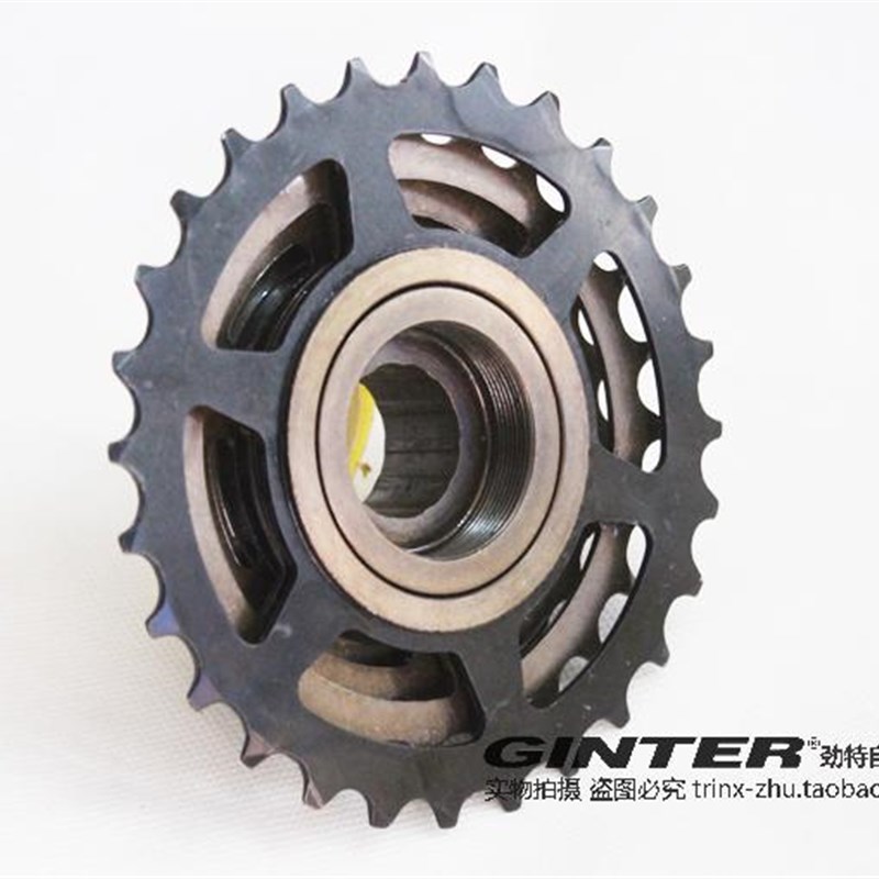 连胜山地自行车7速21速飞轮变速齿轮塔轮轮盘7片旋式定位飞轮