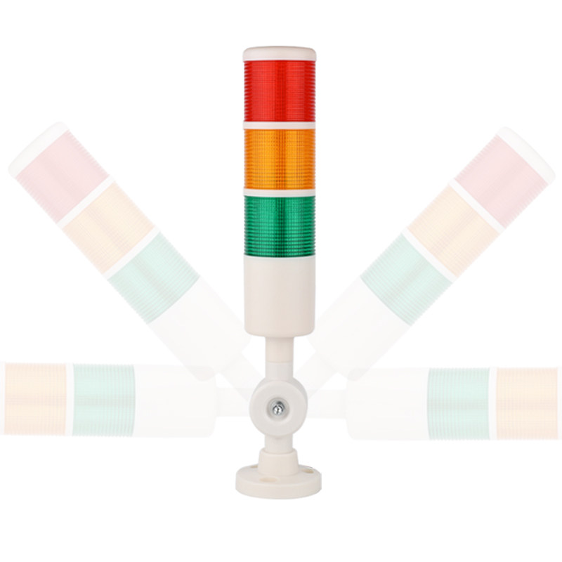 台邦多层警示灯LED三色常亮带声音声光报警器机床信号灯折叠24V