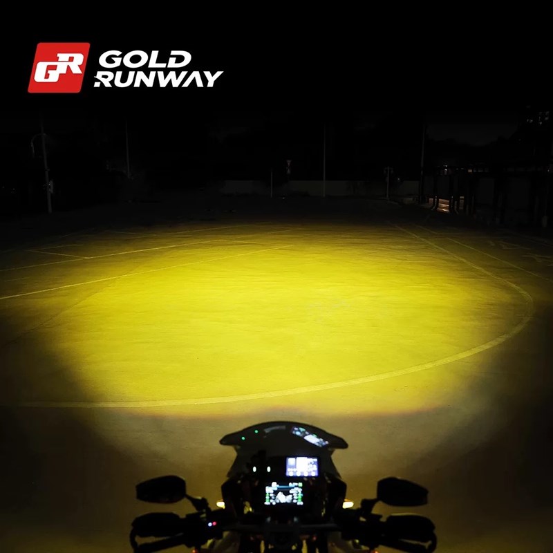 GR摩托车射灯G1透镜远近光智能光控leId前大灯防水超亮黄白光对装