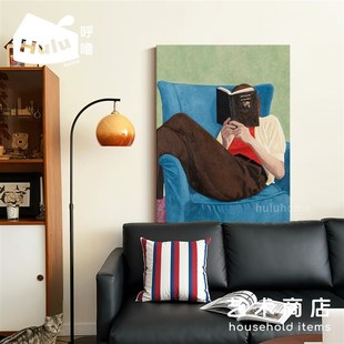 呼噜家中古包豪斯适合大白墙的装饰画 画极简艺术玄关走廊过道