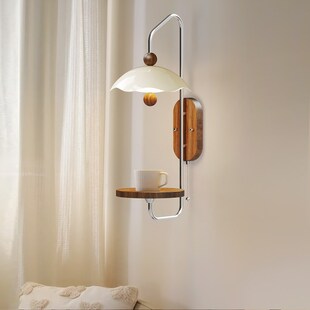 法式中古风可置物壁灯卧室床头复古风设计客厅背景墙奶油风壁灯具