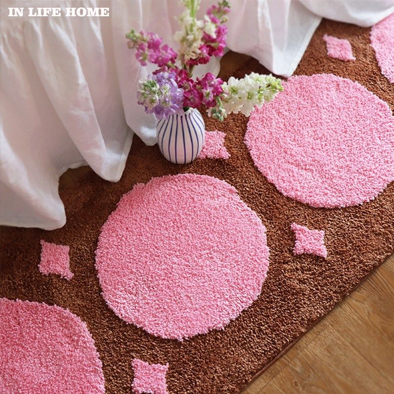 ins风客厅卧室地毯床边毯长条简约簇绒加厚飘窗垫 可洗防滑不移位,居家布艺,床边毯,淘宝优惠券,粉丝福利购,淘宝优惠卷