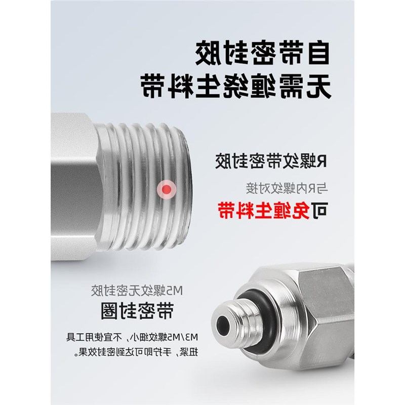 气管快速接头气动元件快插螺纹x直通外丝配件大全PC8-02气源工具
