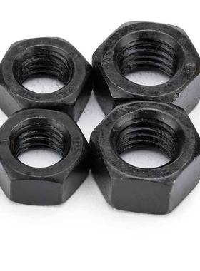 8级黑色加厚六角螺母细牙螺帽发黑六角螺丝帽GB6176GB61755折