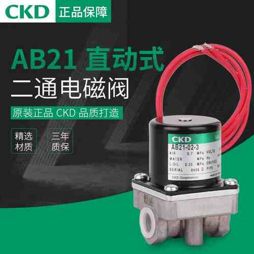 CKD电磁阀AB21-01/02-2/3/5/A/-AC220V-AC110V AB21-02-3-A-DC24V