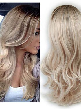 厂家直销哑光温丝假发长卷发 欧美时尚长发假发长卷发