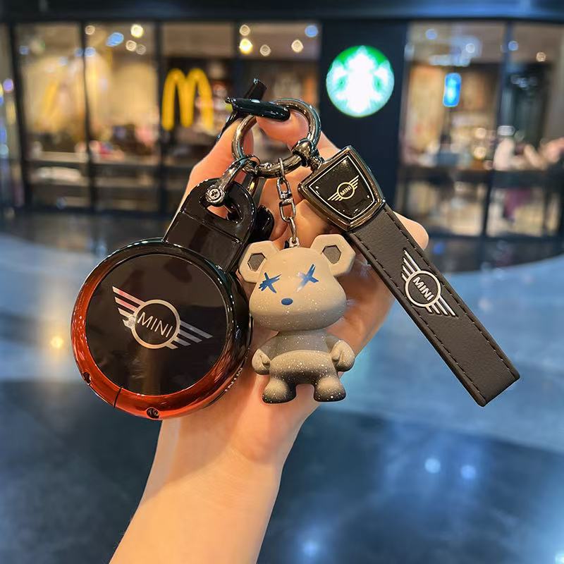 适用宝马mini钥匙套迷你countryman壳cooper钥匙包f54f55f56F60扣