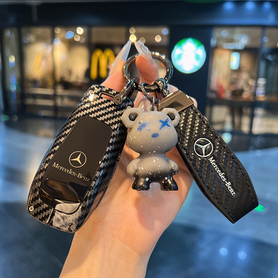 适用奔驰钥匙套E级C级A级A200L包C260L车E300L壳GLC300/GLE/GLA扣