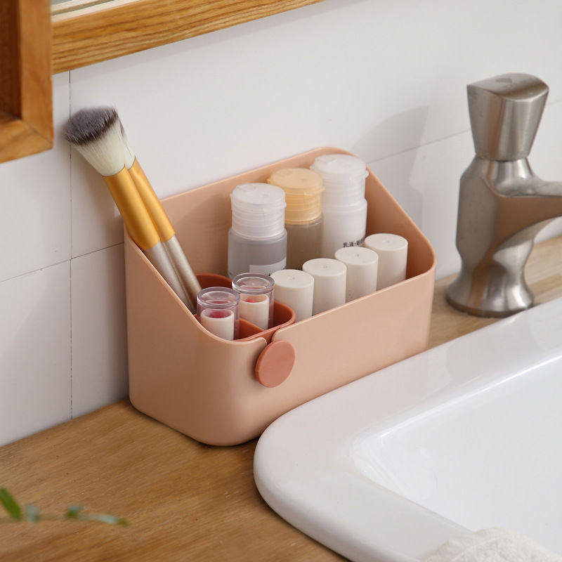 网红镜柜塑料收纳盒化妆品首饰口红护肤品整理盒桌面窄款分隔储物,收纳整理,首饰盒,淘宝优惠券,粉丝福利购,淘宝优惠卷
