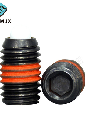 。SPRH/SPRF弹簧柱塞碳钢THRH/THRF弹顶销螺纹重载塑胶球头M3 4 5