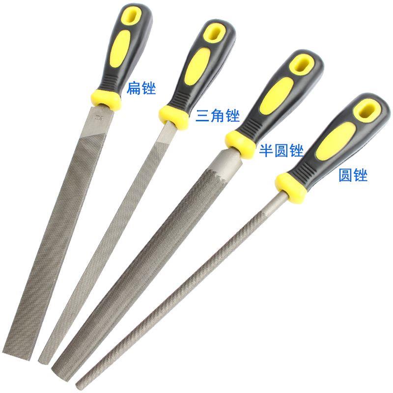锉刀套装钢锉打磨工具角铁小挫刀什锦钢锉金属三角半圆槽钢整形锉