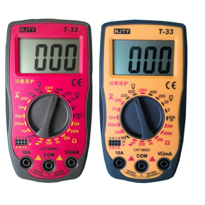 。【新品上市促销】南京天宇T-33数字万用表（促销送9V电池一节）