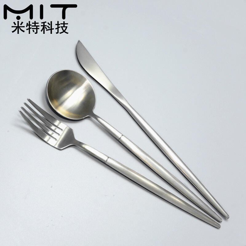 。S1磨砂刀叉勺304食品级不锈钢西餐餐具牛排餐刀汤勺叉子家用/商