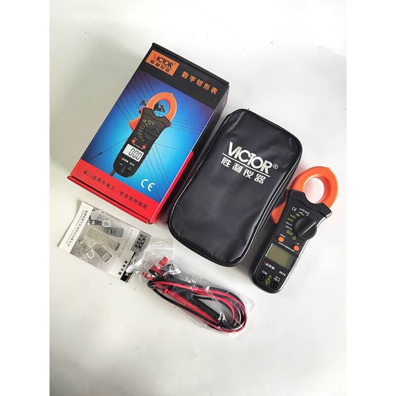 。VICTOR胜利6018经典款数字钳形表电流表钳表高精度防烧万用表电