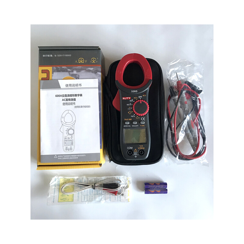 。南京天宇TY328D数字钳形表电流表钳表万用表交直流电流电压温度