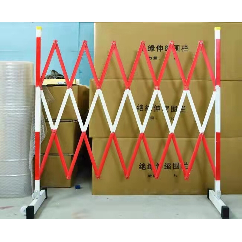 。玻璃钢片式可移动伸缩围栏施工保护绝缘护栏幼儿园专用隔离围栏