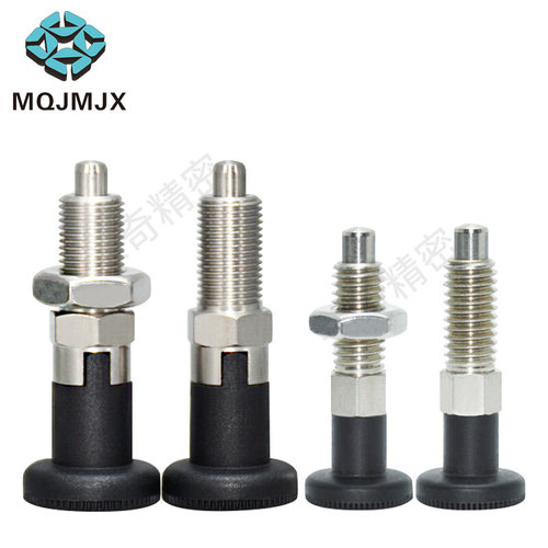。分度销旋钮柱塞插销不锈钢冈特GN717自锁弹簧精螺纹位销固定锁