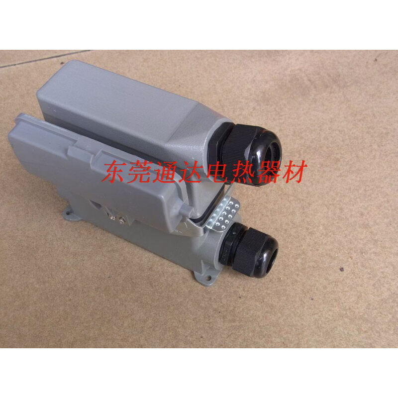 。西霸士热流道24针/矩形重载连接器HDC-HE-24-3B 4耳带盖表面安