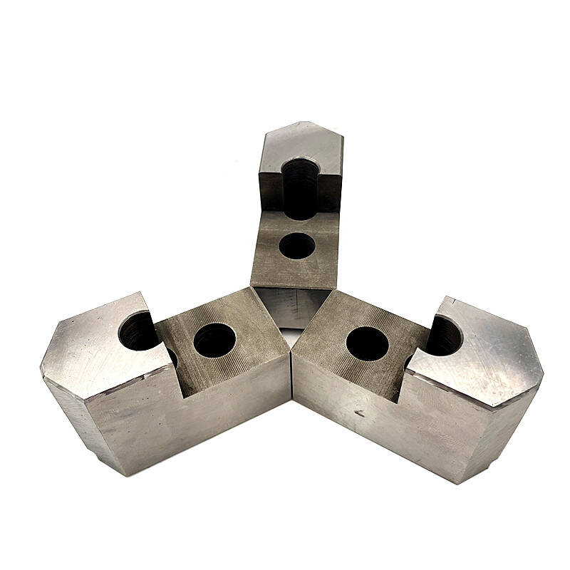 。比优特气动三爪卡盘L型加高软爪6 8 10寸内撑外圆1.0齿距生爪卡