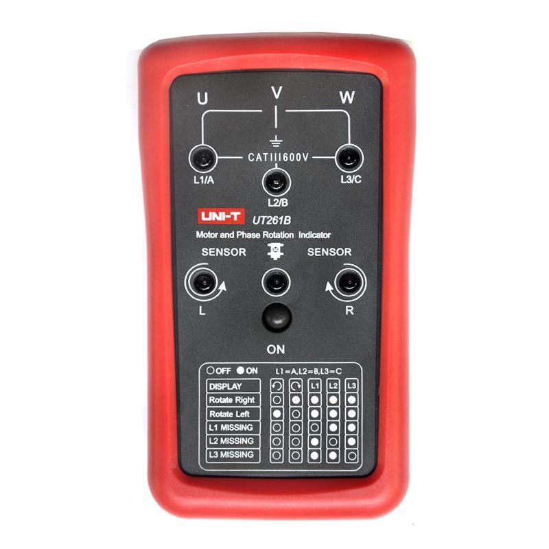 优利德相序仪马达转向仪UT261B测试频率可达400Hz全相连接非接触