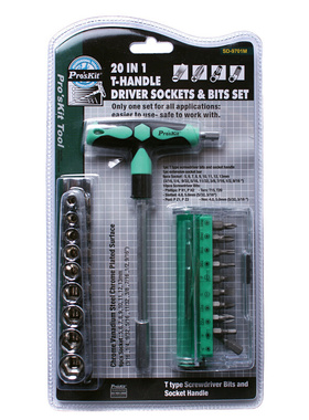 。台湾宝工SD-9701M 21件可替换式T型板手起子组 套筒螺丝刀套装