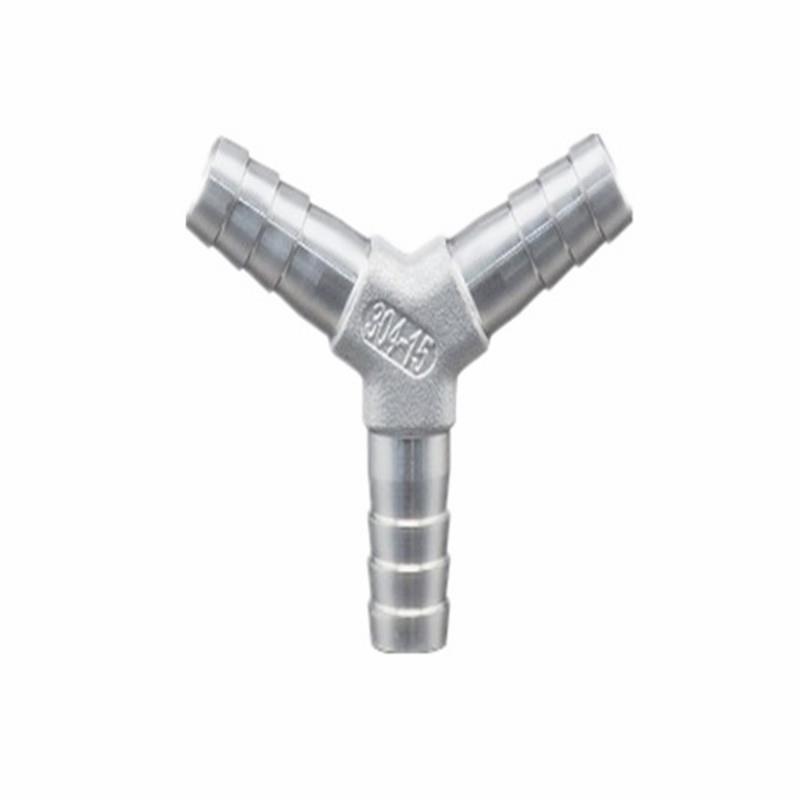 304不锈钢Y型宝塔软管Y型三通皮接三通皮管人字三通水管接头
