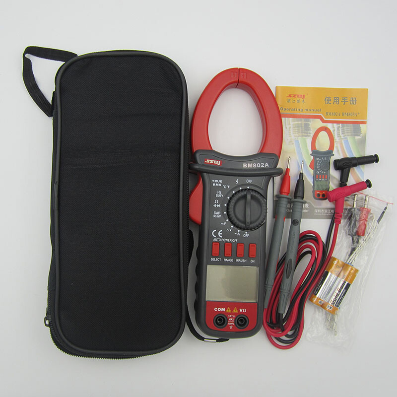 热销。滨江数字钳形万用表 BM802A万用表 钳表 数字钳形电流表交