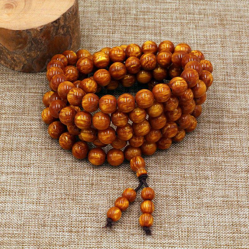 新款金丝海柳佛珠手串 108颗多圈海柳2.0手链 男士貔貅款礼品包邮