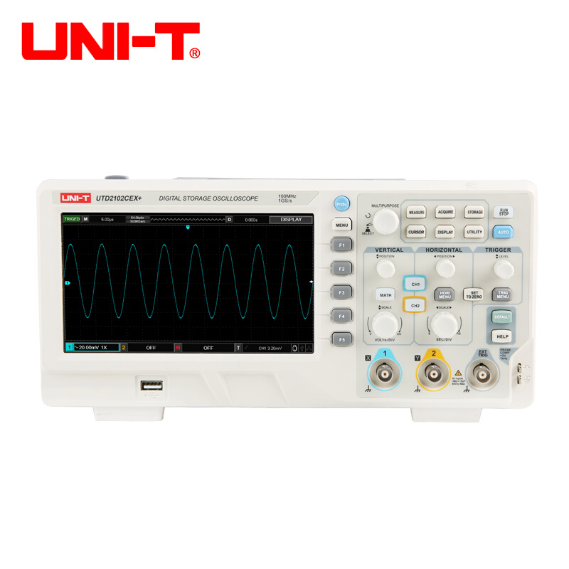 。优利德UTD2102CEX+/UTD2202CEX+数字存储示波器2通道经济型示波