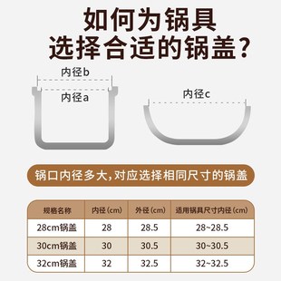 爱仕达锅盖304不锈钢通用型可立锅盖厨具家用加厚防爆玻璃盖子