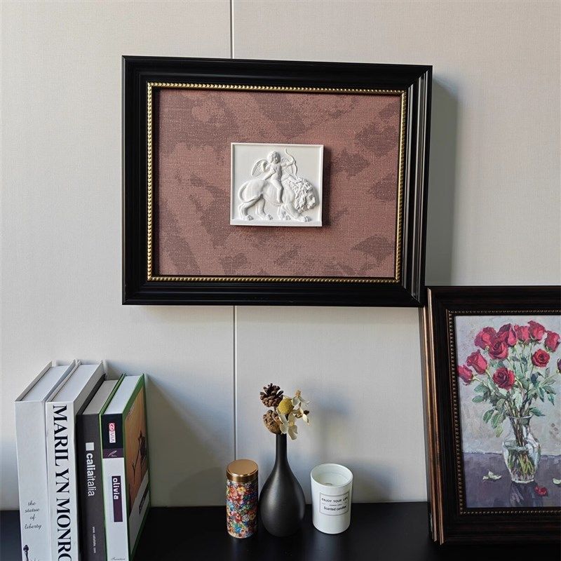 轻奢中古风石膏画玄关立体浮雕配电箱遮挡挂画法式电表箱装饰画,家居饰品,现代装饰画,淘宝优惠券,粉丝福利购,淘宝优惠卷