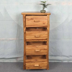 香樟木实木边柜置物柜窄柜田园斗柜立柜餐边柜原木民宿收纳储物