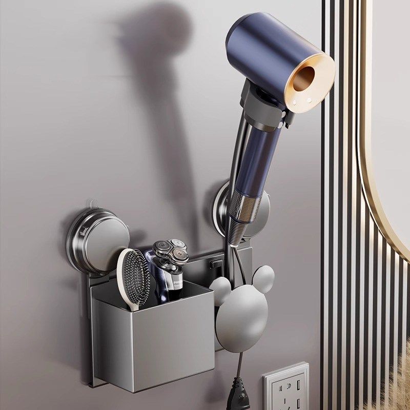 强力吸盘吹风机懒人支架壁挂式免打孔置物架解放双手电风筒挂架子,家庭/个人清洁工具,吹风机置物架,淘宝优惠券,粉丝福利购,淘宝优惠卷