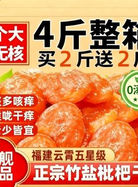 【农科院推荐】竹盐甘草枇杷干福建云霄县特产无添加无核清润果干