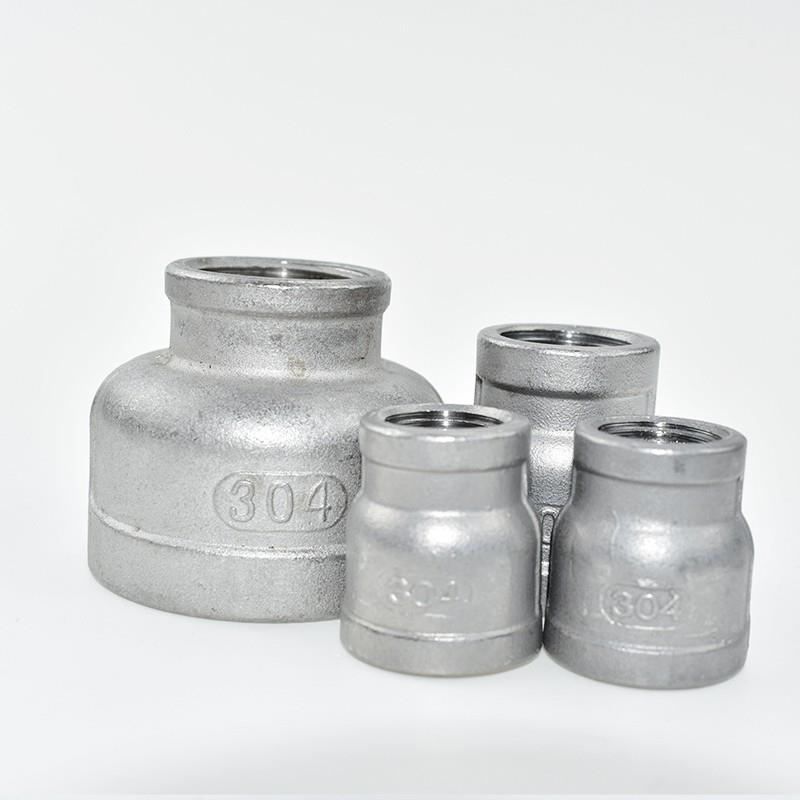 304不锈钢变径内丝直接 内丝大小头异径管古 不锈钢内丝转接头2寸