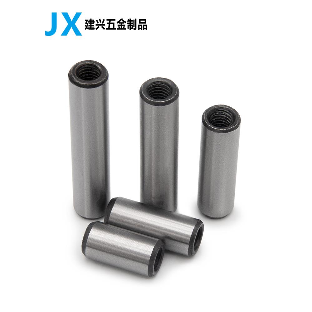 加硬淬火内螺纹圆柱销GB120定位销攻牙销钉拔销45#钢M4M5M6M8M30