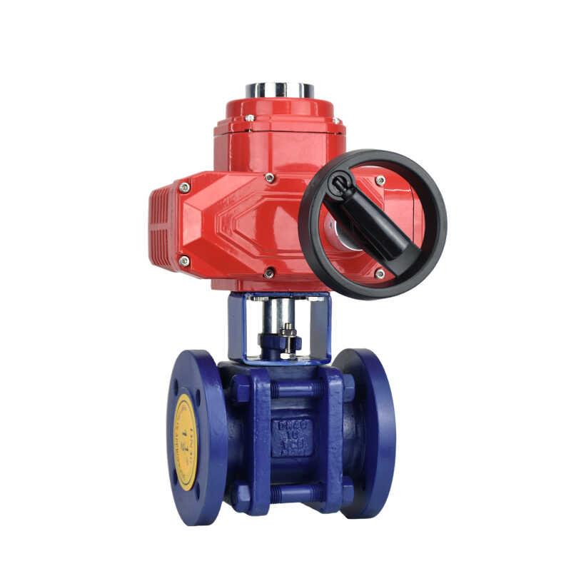 Q941TC-16C高温耐磨损抗冲刷铸钢法兰防爆电动陶瓷球阀比例调节阀
