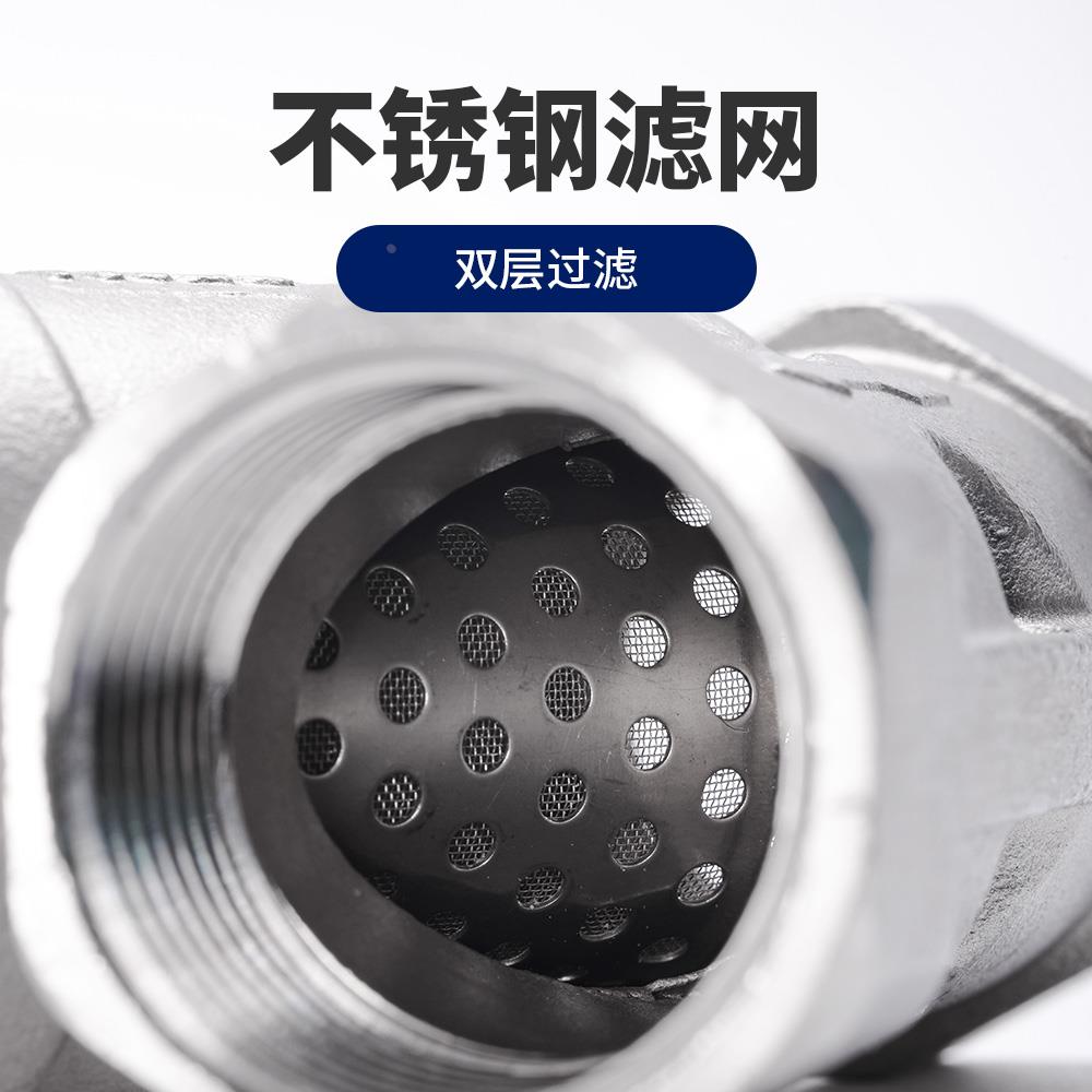 201/304不锈钢Y型过滤器DN50内螺纹管道网式丝扣滤网阀门6/4分1寸