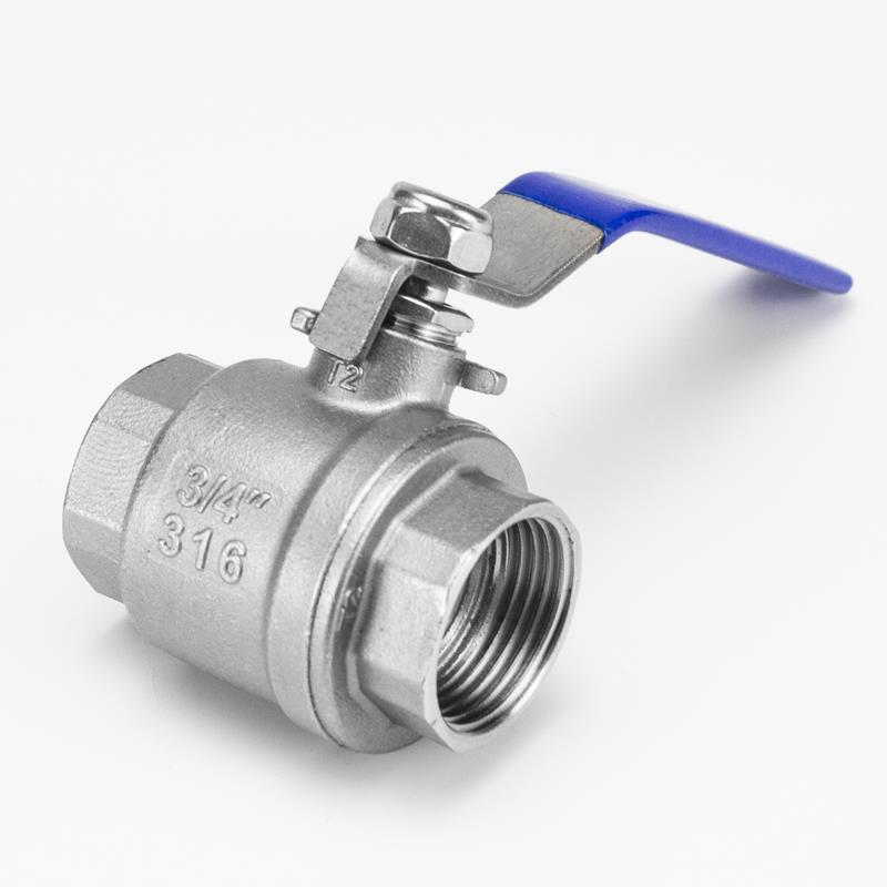Q11F-16P正宗316不锈钢球阀二片式水管开关球阀2PC螺纹接头4分6分