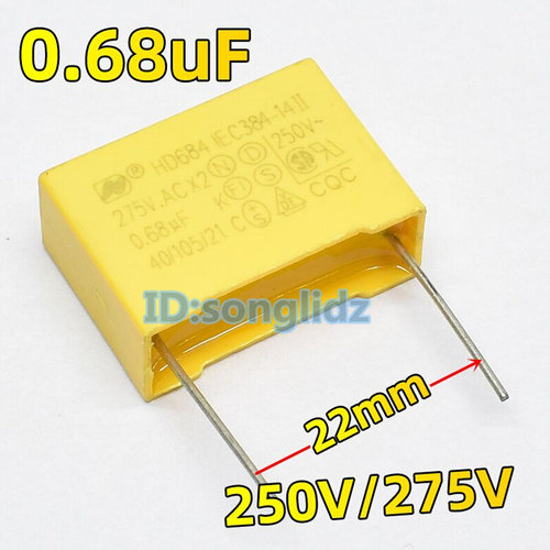 。安规电容x2 275v 0.68uF1uF1.2uF1.5uF2uF电饭煲风扇电源降压电