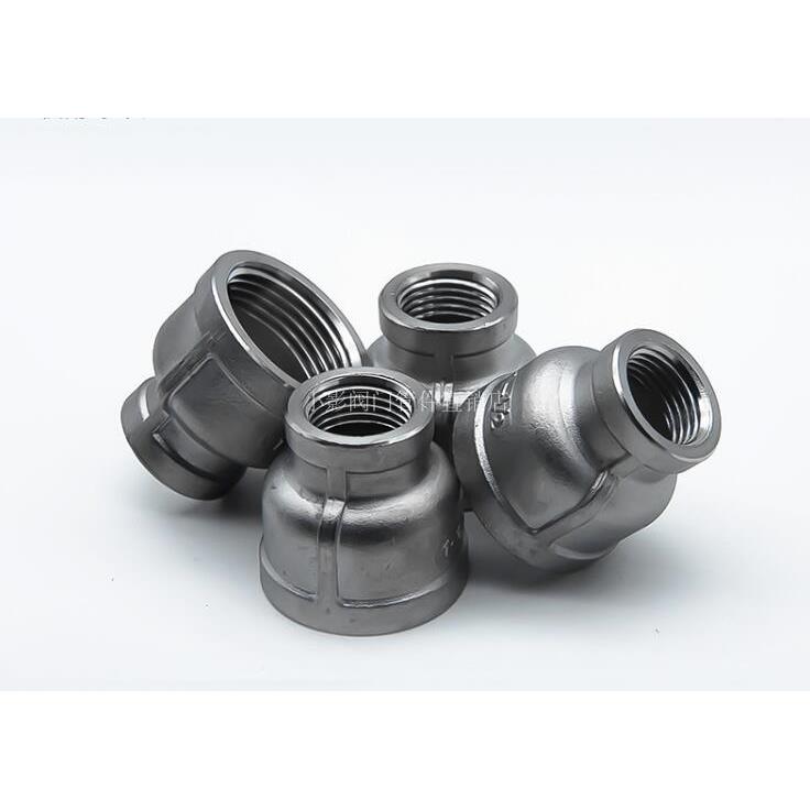 316不锈钢大小头不锈钢变/异径内丝大小头 异径管箍直通接头4分