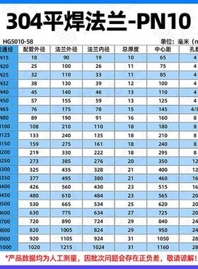 304不锈钢法兰片PN10平焊法兰盘焊接国标非标定制DN25 50 80 100
