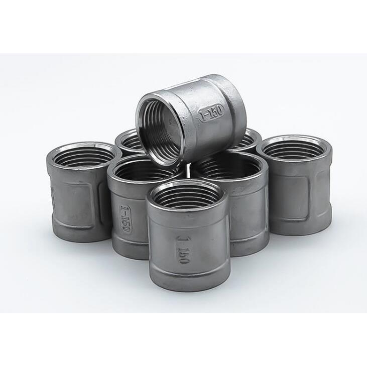 316不锈钢内丝直接 内牙直通 内螺纹接头 丝口管箍  丝扣管古