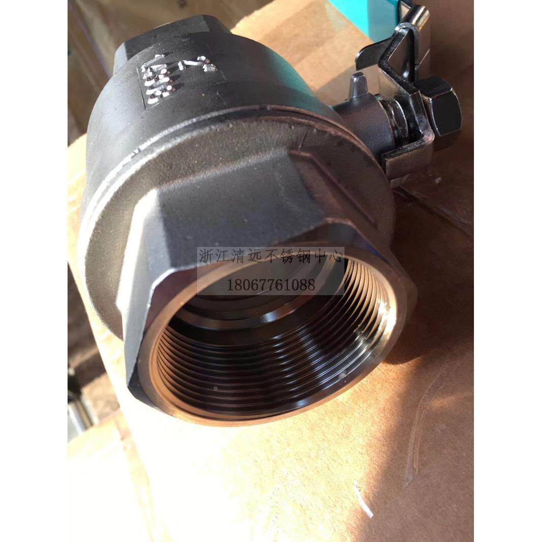 304/316不锈钢二片式球阀2pc带锁Q11F-63P/R德标G直NPT实心球进口