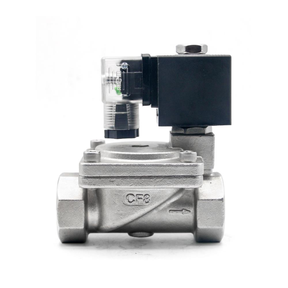 SLP-16P电磁阀220v24v不锈钢耐高压先导式水阀进水消防气阀DN1520