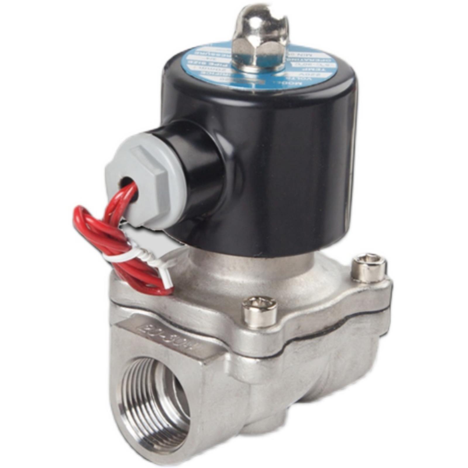 304不锈钢电磁阀开关阀常闭2w水阀气阀220v24v6分dn15dn25dn50 40