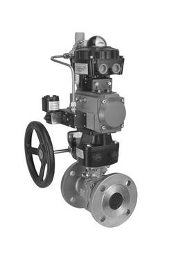 Q641F-16P高温蒸汽高平台不锈钢法兰带手动防爆气动球阀O型切断阀